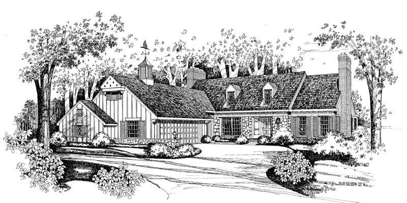 Country home (ThePlanCollection: Plan #137-1579)