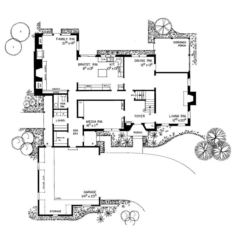 Floor Plan First Story of Country Plan #137-1579