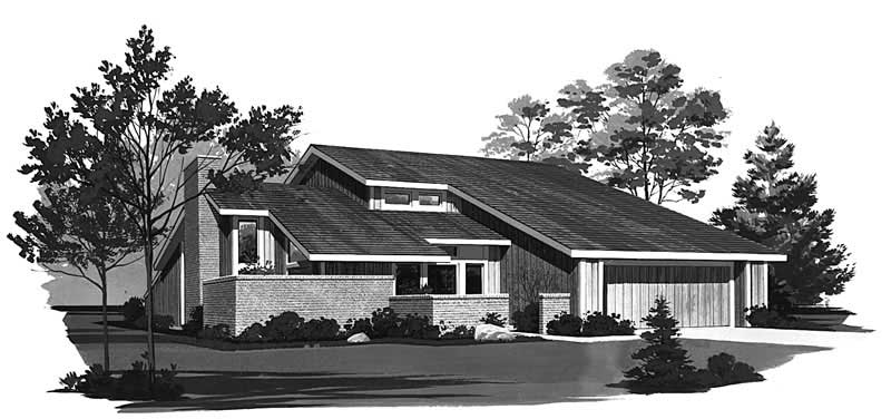 Contemporary home (ThePlanCollection: Plan #137-1585)
