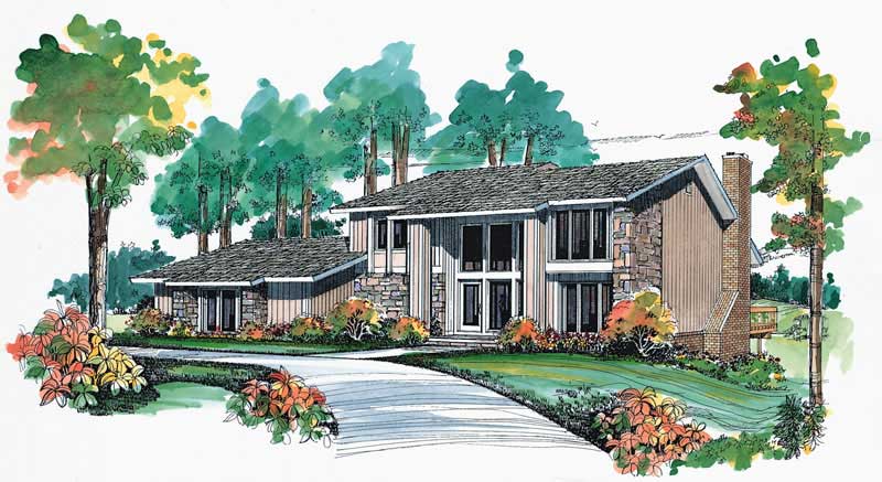 Contemporary home (ThePlanCollection: Plan #137-1589)