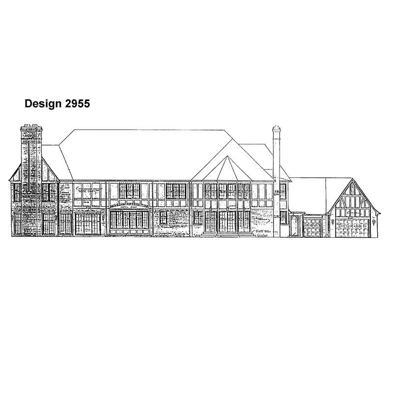 Home Plan Rear Elevation of this 5-Bedroom,7275 Sq Ft Plan -137-1590