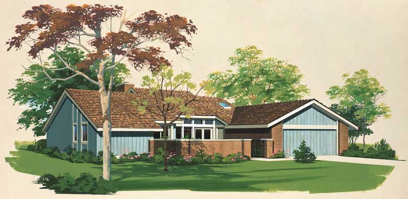Contemporary home (ThePlanCollection: Plan #137-1598)