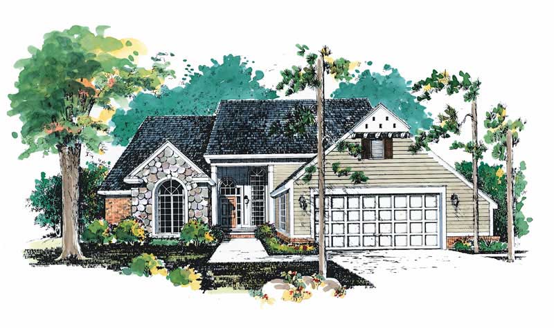 Country home (ThePlanCollection: Plan #137-1600)