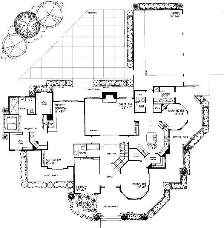 Floor Plan First Story of Victorian Plan #137-1601