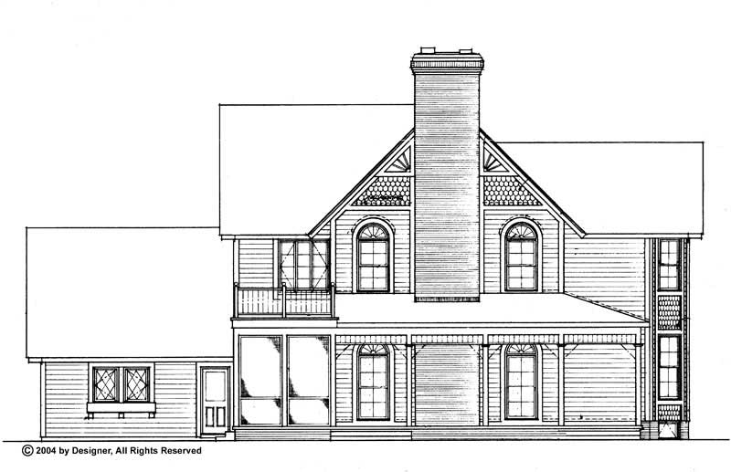 Home Plan Rear Elevation of this 5-Bedroom,3722 Sq Ft Plan -137-1603