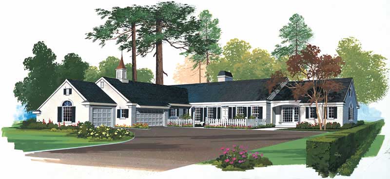 Country home (ThePlanCollection: Plan #137-1612)