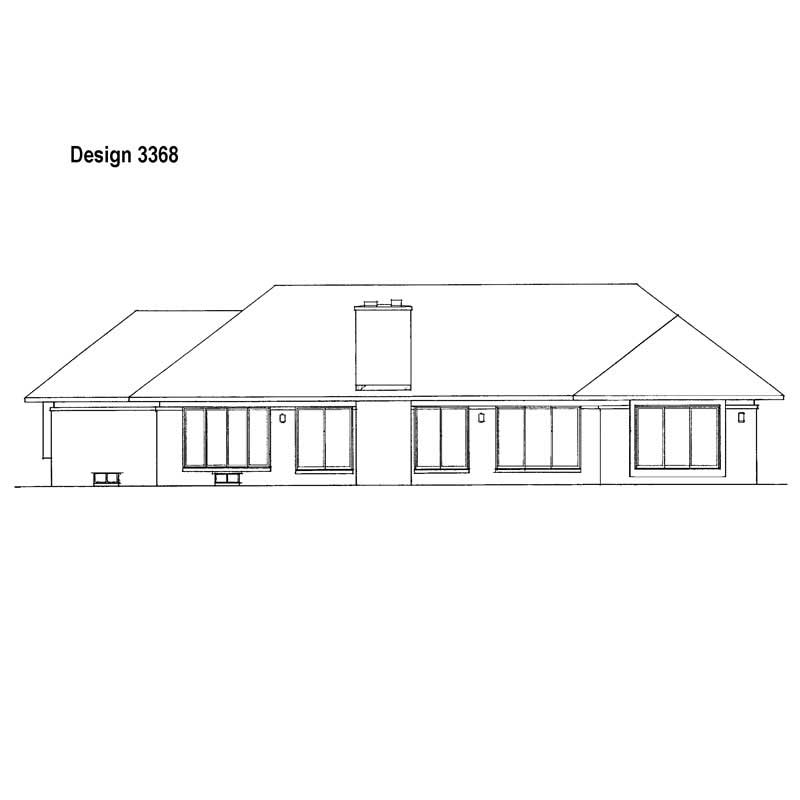 Home Plan Rear Elevation of this 3-Bedroom,2722 Sq Ft Plan -137-1616