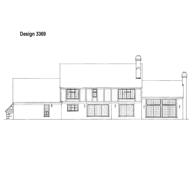 Home Plan Rear Elevation of this 4-Bedroom,4997 Sq Ft Plan -137-1617