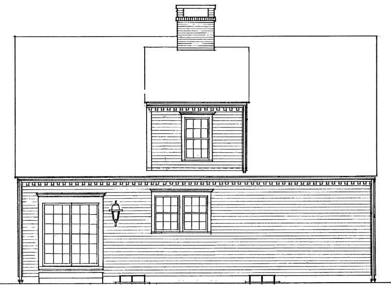 Home Plan Rear Elevation of this 3-Bedroom,1646 Sq Ft Plan -137-1624
