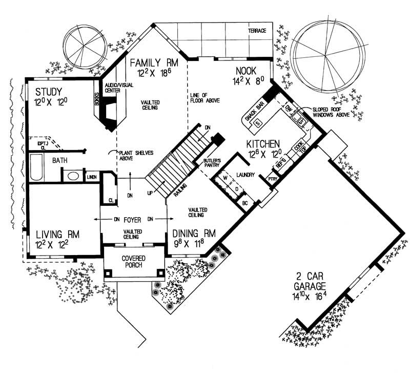 Floor Plan First Story of Transitional Plan #137-1625