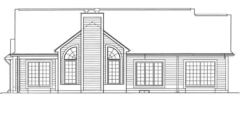 Home Plan Rear Elevation of this 3-Bedroom,1970 Sq Ft Plan -137-1626
