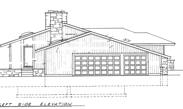 Home Plan Left Elevation of this 3-Bedroom,2459 Sq Ft Plan -137-1630