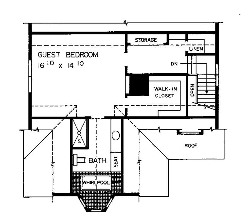 Floor Plan Third Story of Victorian Plan #137-1631
