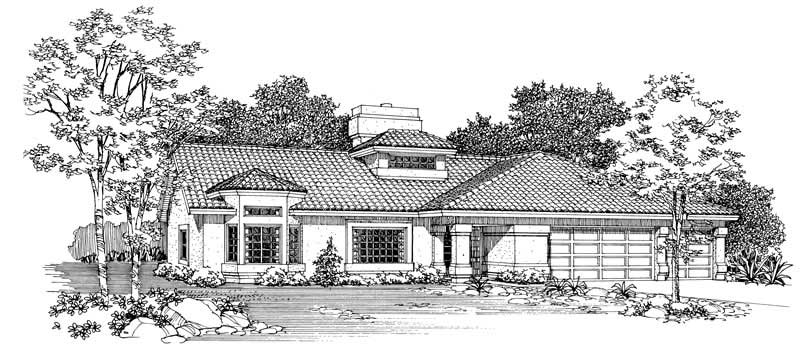 Front View of this 3-Bedroom, 2145 Sq Ft Plan - 137-1634