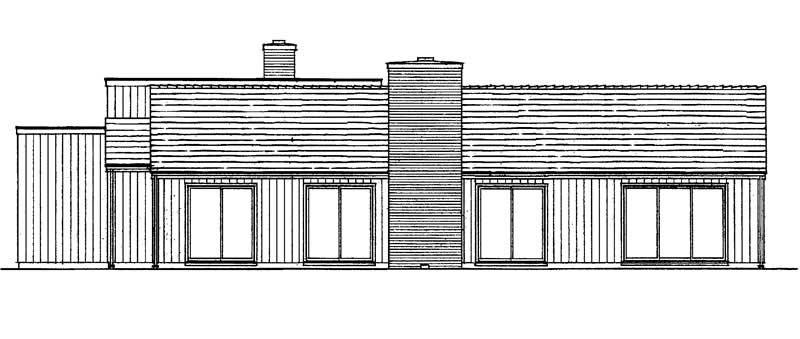 Home Plan Rear Elevation of this 4-Bedroom,2495 Sq Ft Plan -137-1643