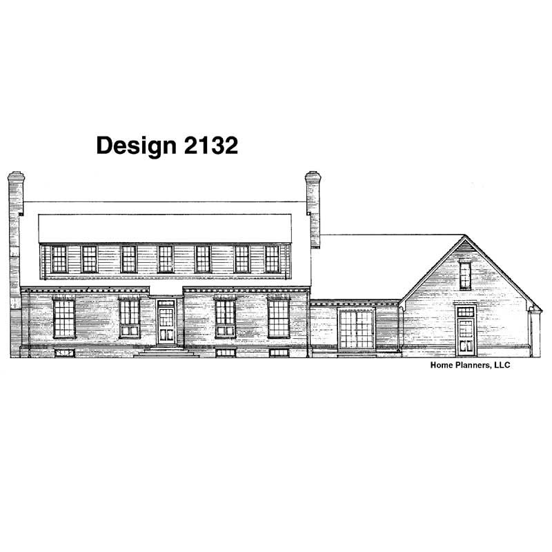 Home Plan Rear Elevation of this 3-Bedroom,3263 Sq Ft Plan -137-1645