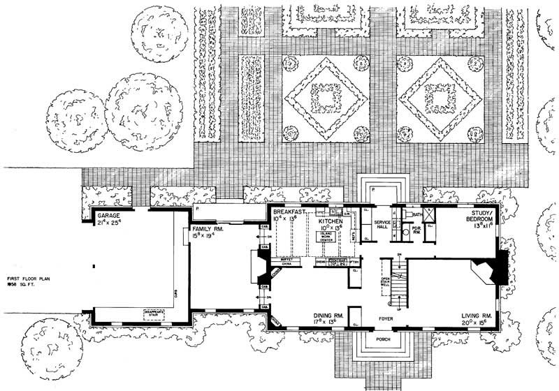 Floor Plan First Story of Plan #137-1645