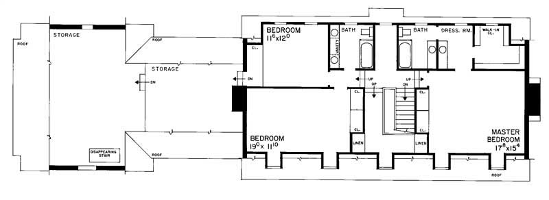 Floor Plan Second Story of Plan #137-1645