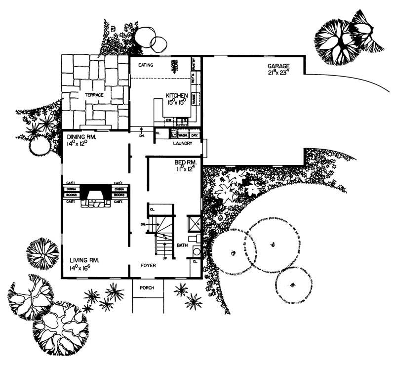 Floor Plan First Story of Cape Cod Plan #137-1646