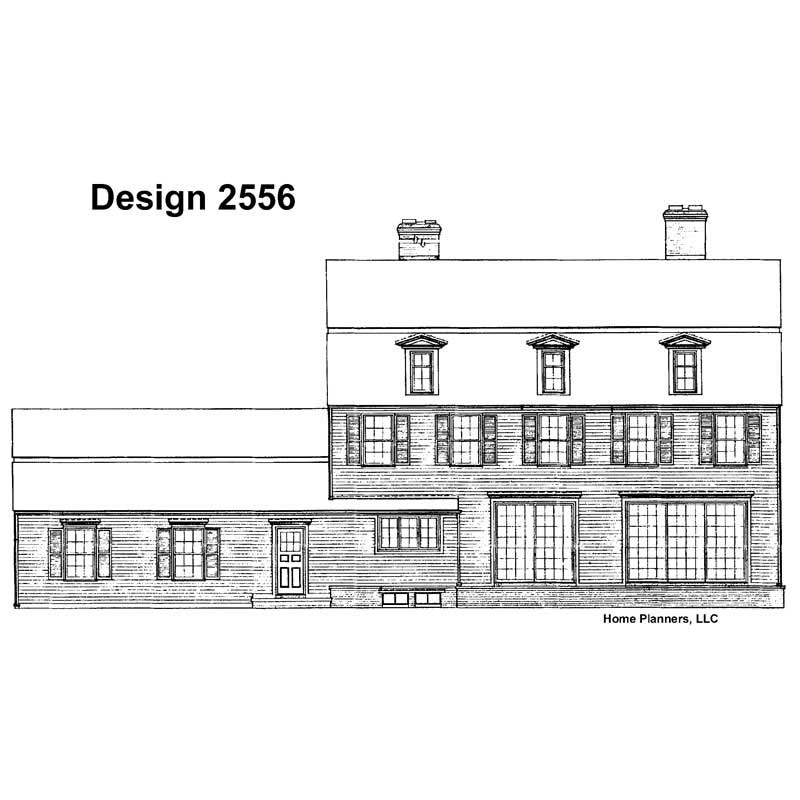 Home Plan Rear Elevation of this 3-Bedroom,3147 Sq Ft Plan -137-1650