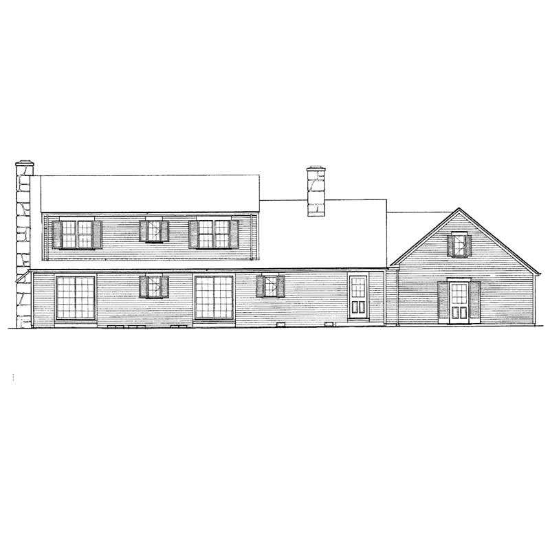 Home Plan Rear Elevation of this 3-Bedroom,2612 Sq Ft Plan -137-1658