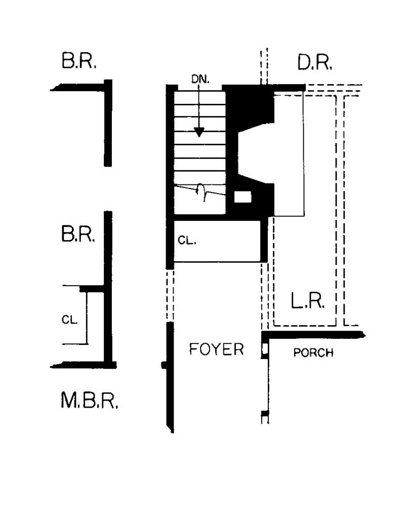 Floor Plan First Story of European Plan #137-1665