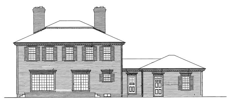 Home Plan Rear Elevation of this 4-Bedroom,2984 Sq Ft Plan -137-1676