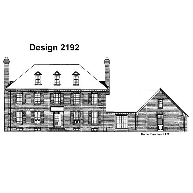 Home Plan Rear Elevation of this 3-Bedroom,3405 Sq Ft Plan -137-1677