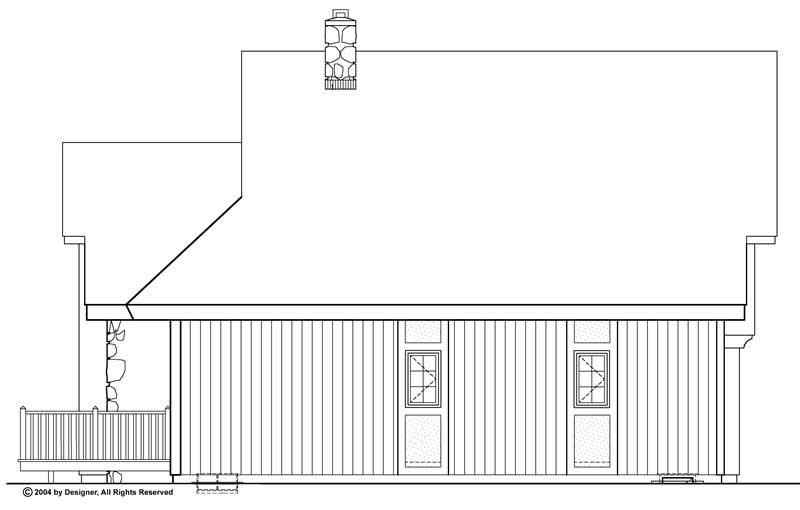 Home Plan Rear Elevation of this 3-Bedroom,1656 Sq Ft Plan -137-1682