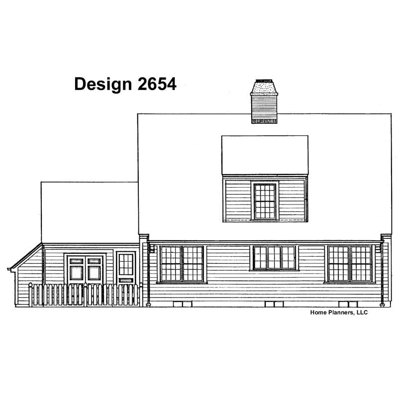 Home Plan Rear Elevation of this 3-Bedroom,1996 Sq Ft Plan -137-1684