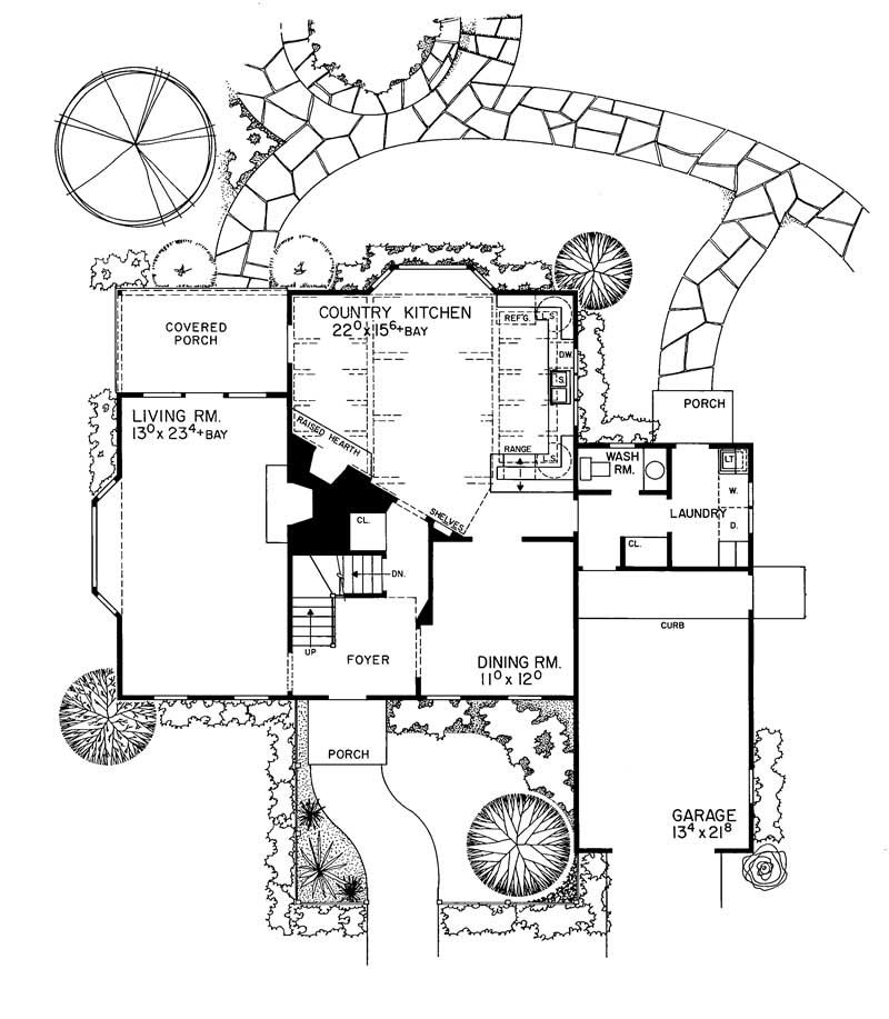 Floor Plan First Story of Cape Cod Plan #137-1690