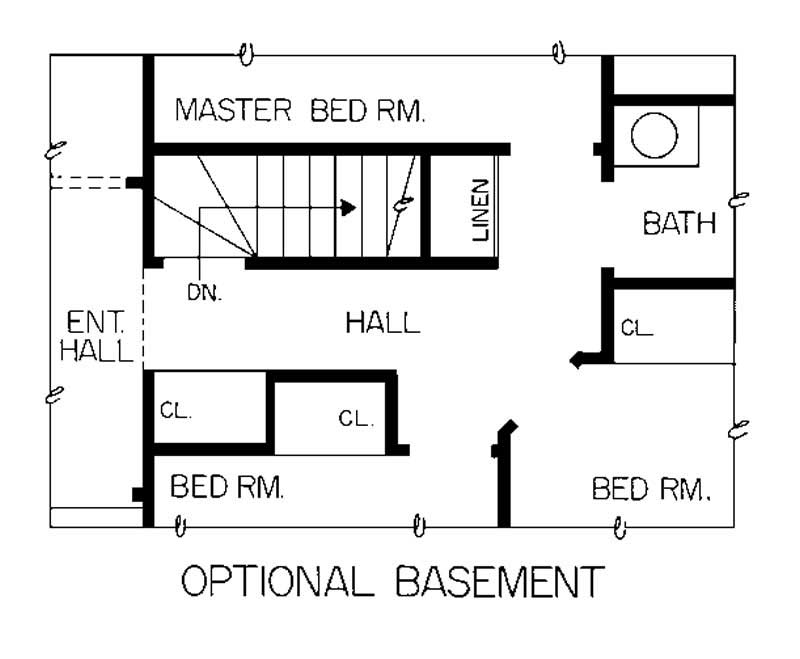 Floor Plan First Story of European Plan #137-1691