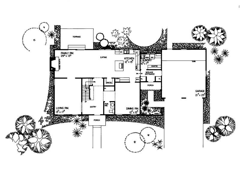 Floor Plan First Story of Cape Cod Plan #137-1692