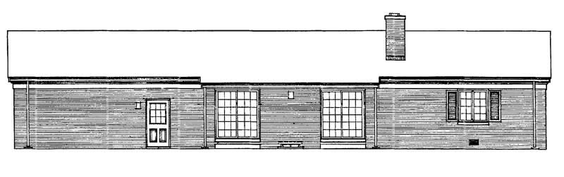 Home Plan Rear Elevation of this 3-Bedroom,1557 Sq Ft Plan -137-1700