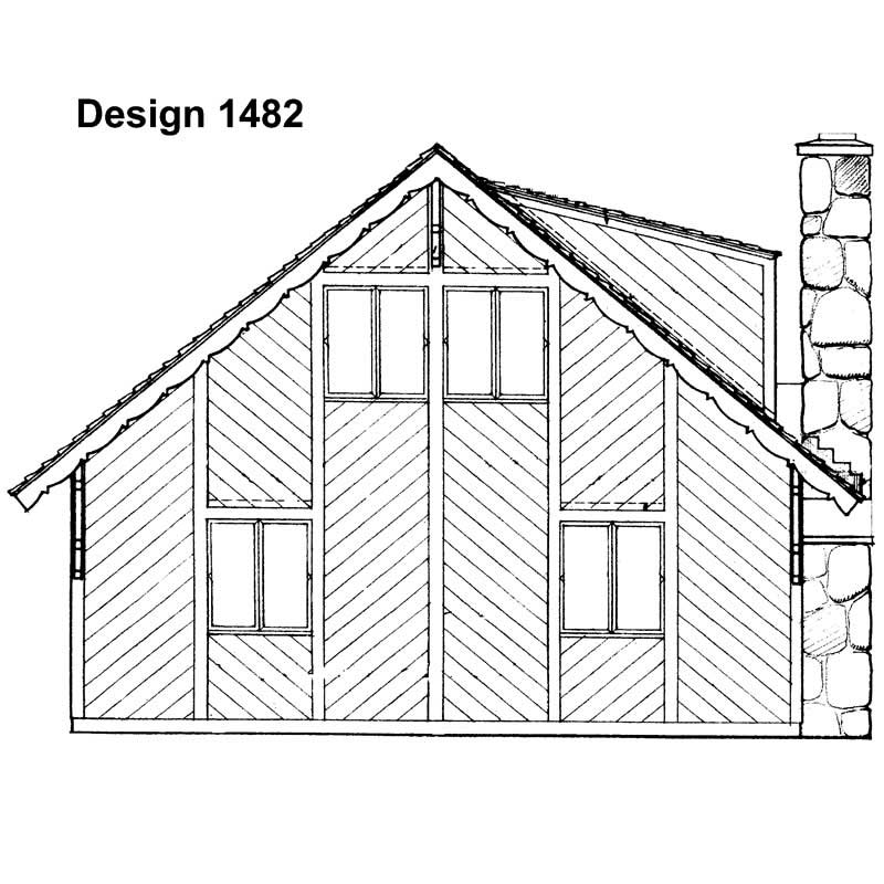 Home Plan Rear Elevation of this 5-Bedroom,1645 Sq Ft Plan -137-1702
