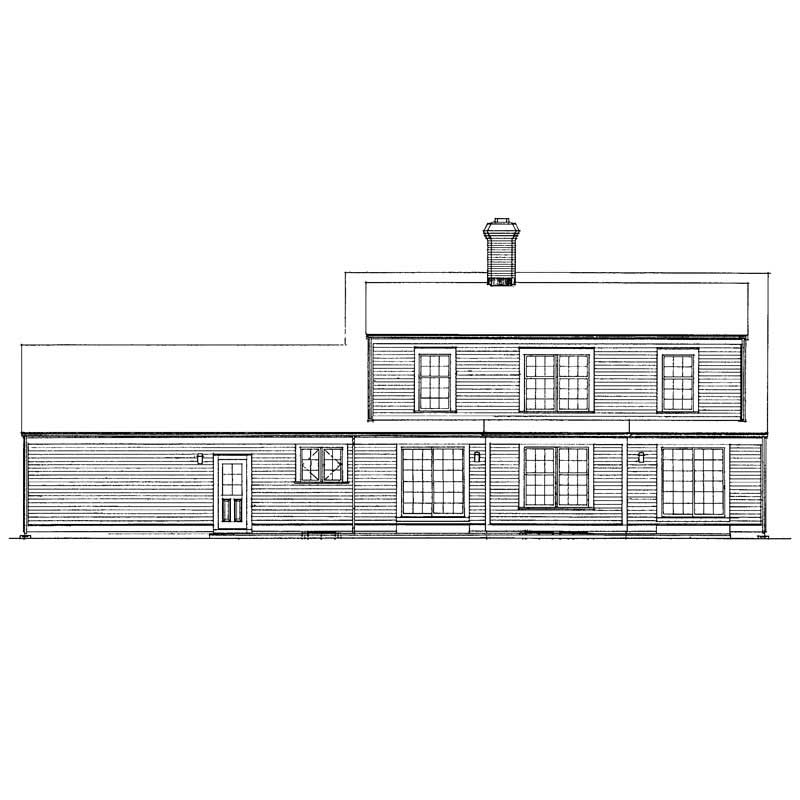 Home Plan Rear Elevation of this 4-Bedroom,2598 Sq Ft Plan -137-1711
