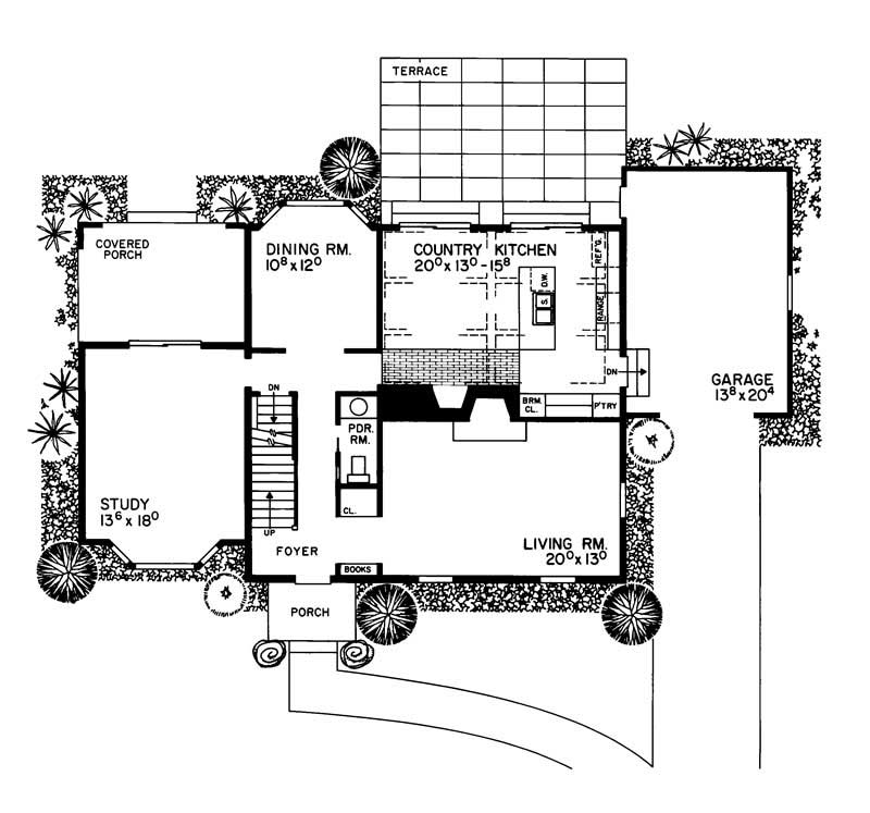 Floor Plan First Story of Plan #137-1715