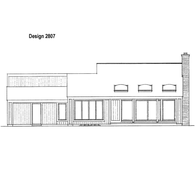 Home Plan Rear Elevation of this 3-Bedroom,1576 Sq Ft Plan -137-1724