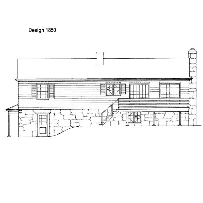 Home Plan Rear Elevation of this 4-Bedroom,2140 Sq Ft Plan -137-1728