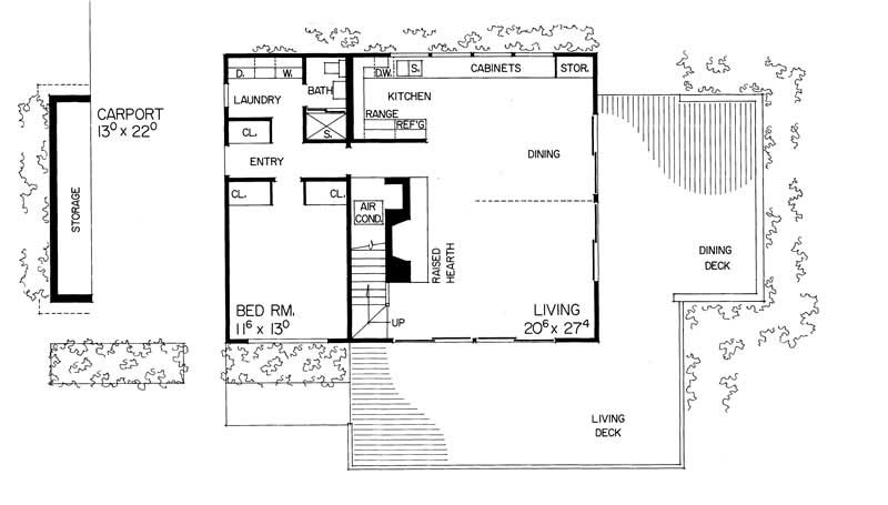 Floor Plan Basement of Contemporary Plan #137-1729