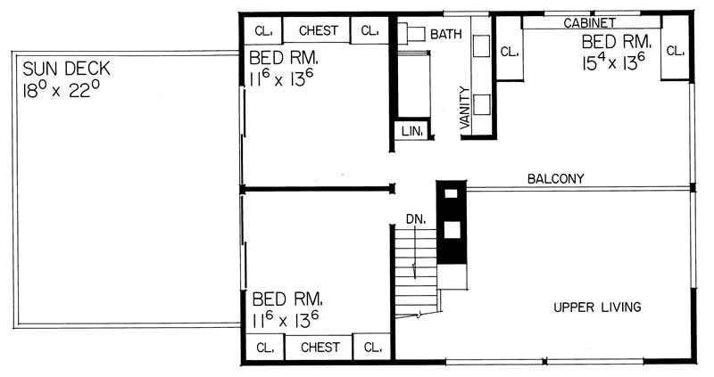 Floor Plan First Story of Contemporary Plan #137-1729