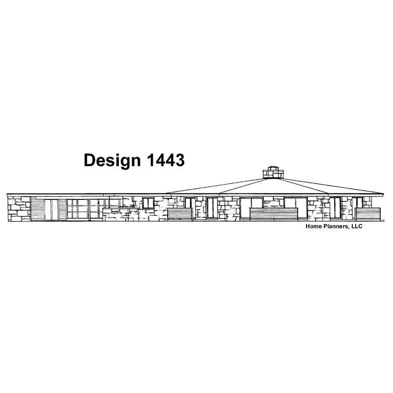 Home Plan Rear Elevation of this 6-Bedroom,2928 Sq Ft Plan -137-1730