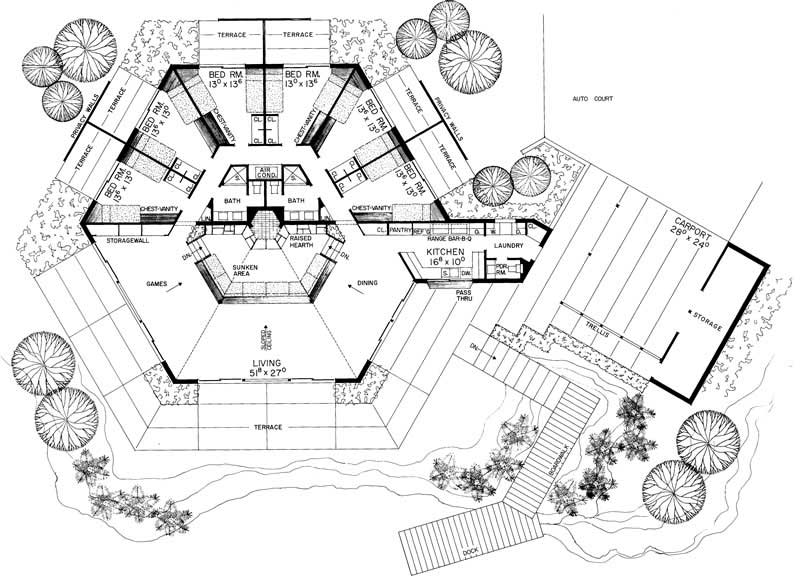 Floor Plan First Story of Contemporary Plan #137-1730