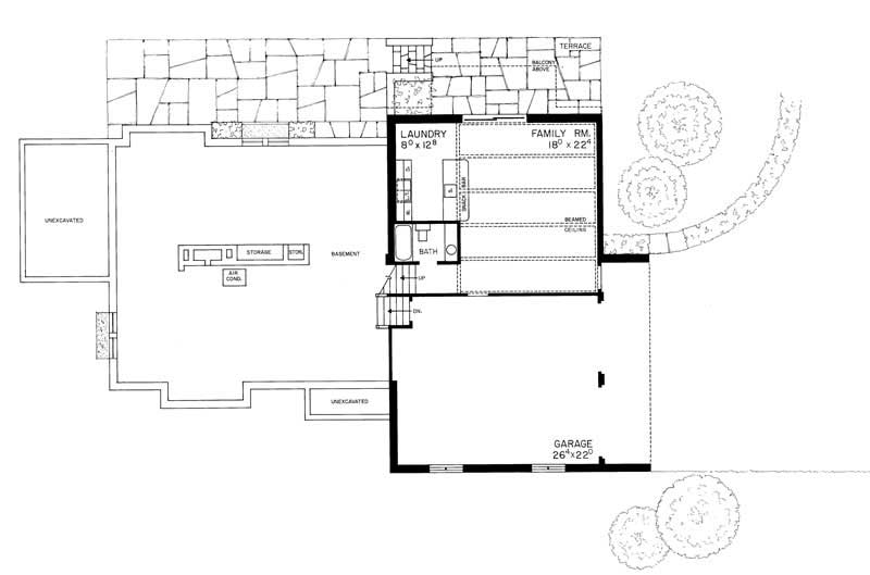 Floor Plan Second Story of European Plan #137-1735