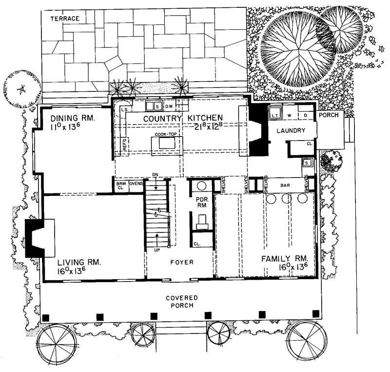 Floor Plan First Story of Plan #137-1736