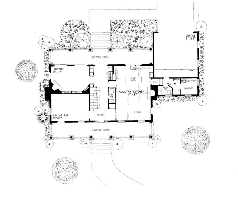 Floor Plan First Story of Plan #137-1737