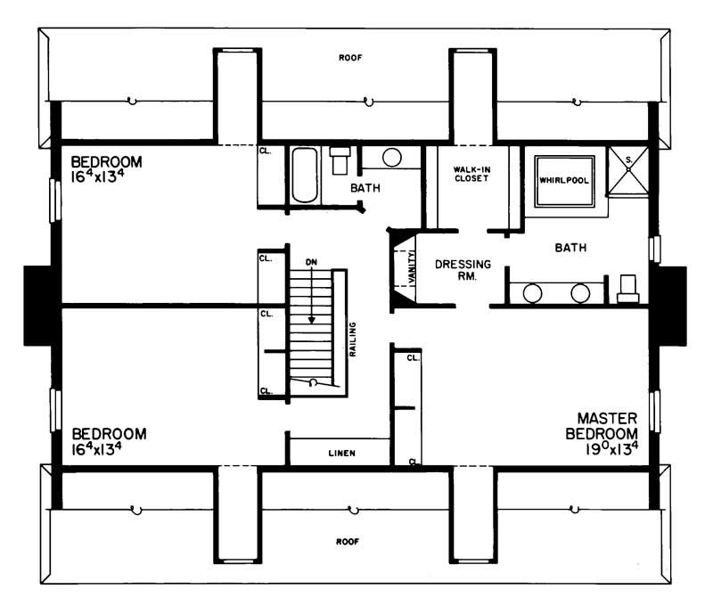 Floor Plan Second Story of Plan #137-1737
