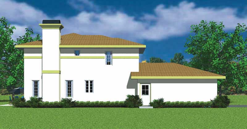 Home Plan Left Elevation of this 3-Bedroom,2301 Sq Ft Plan -137-1738