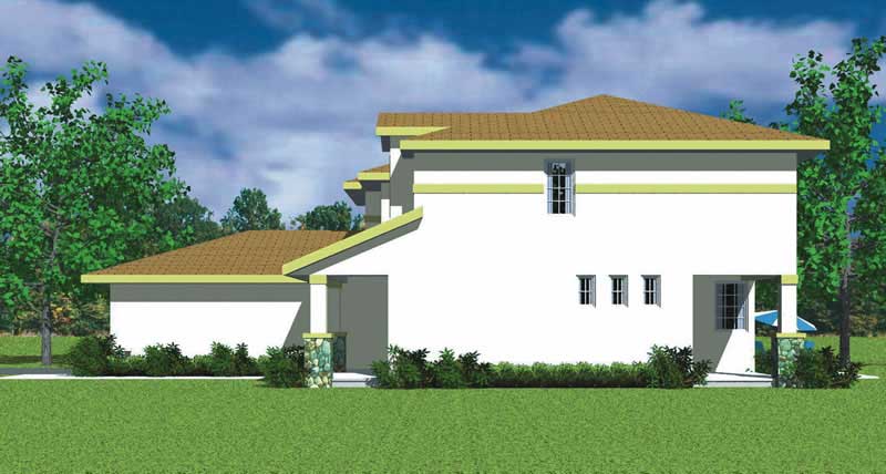 Home Plan Right Elevation of this 3-Bedroom,2301 Sq Ft Plan -137-1738