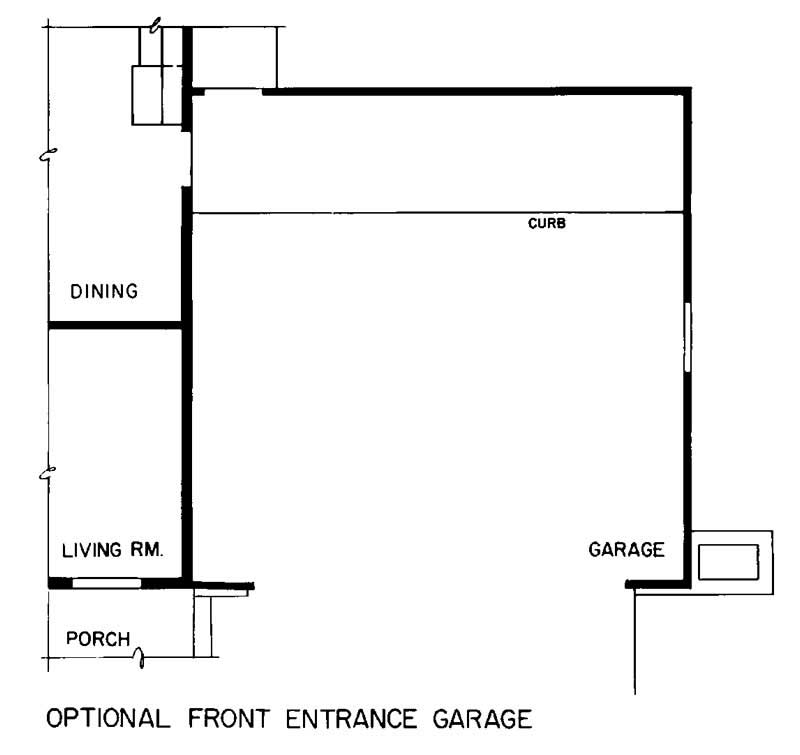 Floor Plan First Story of Ranch Plan #137-1742